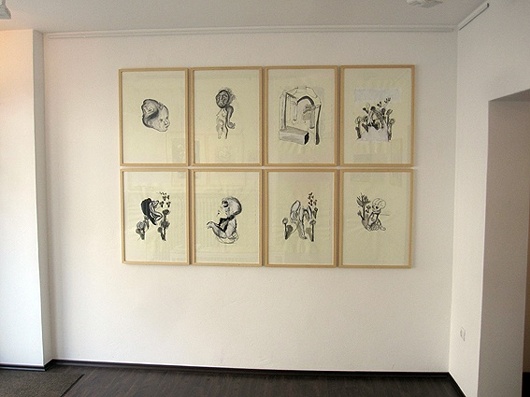 Karsten Habighorst, bildender Künstler, 2014 Ausstellung: Produzenten-Galerie Bielefeld Zeichnungen: Auf der Allee, Bildende Kunst